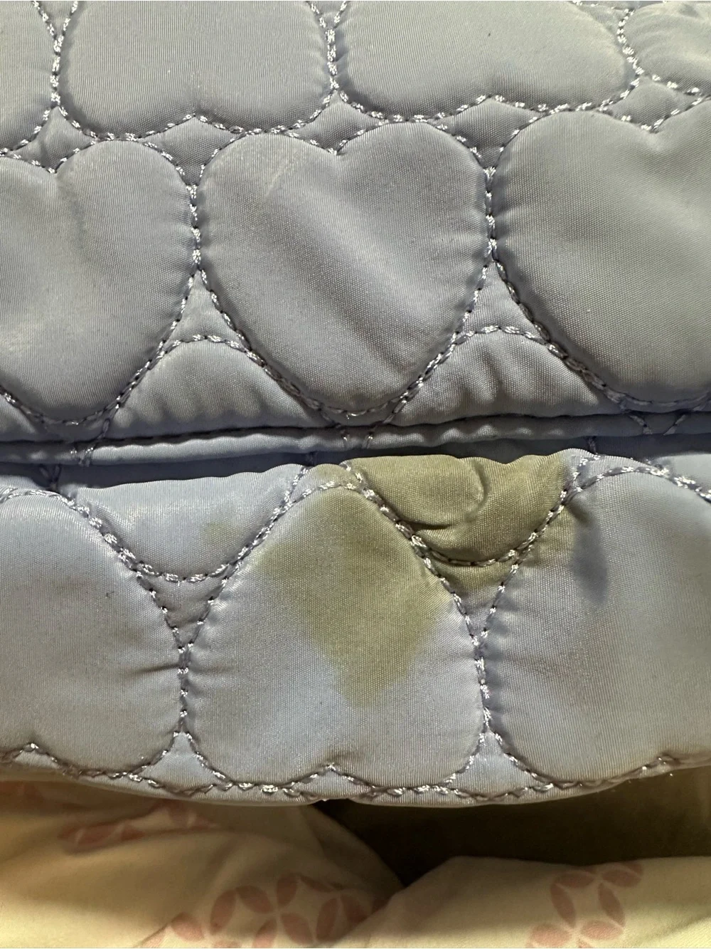 wild fable Light Blue Quilted Heart Backpack